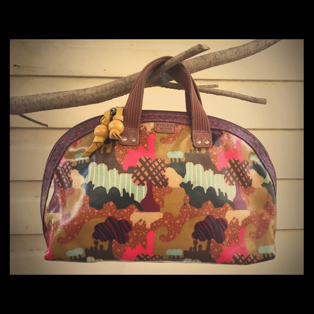 Fossil Key-per sealed canvas handbag